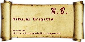 Mikulai Brigitta névjegykártya